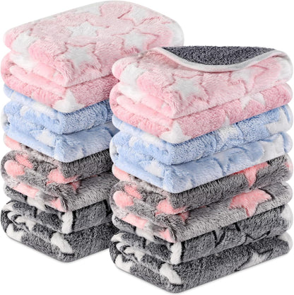 Tudomro 8 Pcs Absorbent Guinea Pig Blankets Washable Small Animal Fleece Bedding Cage Liners Reusable Pet Sleep Mat Pad Cover for Ferret Chinchilla Furniture Protection(Dot,12 x 12 Inch) - Image 14