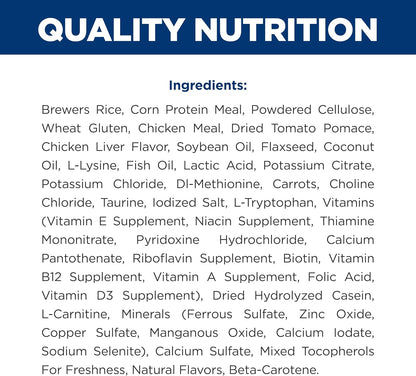 Hill's Prescription Diet dual action stress management and metabolic cat food bag base details