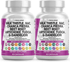 Clean Nutraceuticals Milk Thistle NAC Chanca Piedra Beet Root Artichoke Astragalus Dandelion Root - Liver Cleanse Detox & Repair Supplement Plus TUDCA Choline & Ginger - 1Pack - Image 10