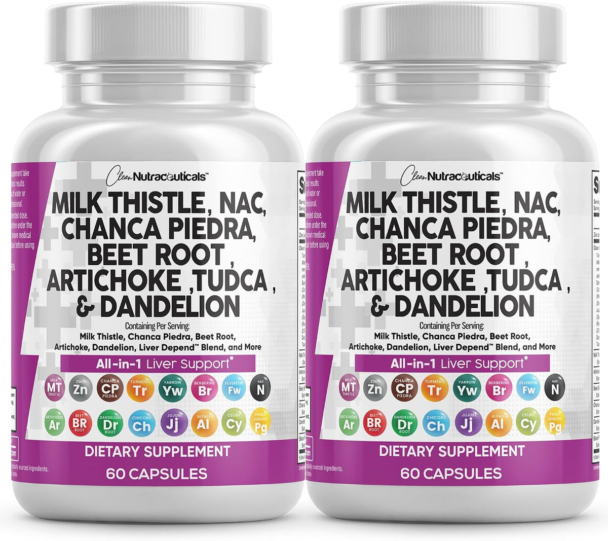 Clean Nutraceuticals Milk Thistle NAC Chanca Piedra Beet Root Artichoke Astragalus Dandelion Root - Liver Cleanse Detox & Repair Supplement Plus TUDCA Choline & Ginger - 1Pack - Image 10