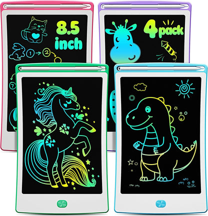 4 Pack LCD Writing Tablet, 8.5 Inch Colorful Toddlers Drawing Tablet for Kids, Creative Doodle Board Drawing Pad, Toy Birthday Gift for 3-6 Year Old Girls Boys - Image 1
