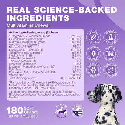Close up of Chewia 15 in 1 duck flavored soft chews