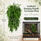 Side angle view of artificial hanging vines showing flexibility and structure.