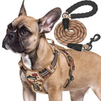 Beebiepet Heavy Duty Tactical Dog Harness for Small Dogs, No Pull Adjustable Pet Harness Reflective Service Training Easy Control Pet Vest Military K9 Working Dog Harnesses- Large, Brown - Image 10