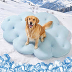 Tivray machine washable pet mat blue and grey