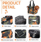 Interior view of Deltamann dog tote with safety leash attachment