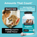 Liver flavored chewable tablets close up view