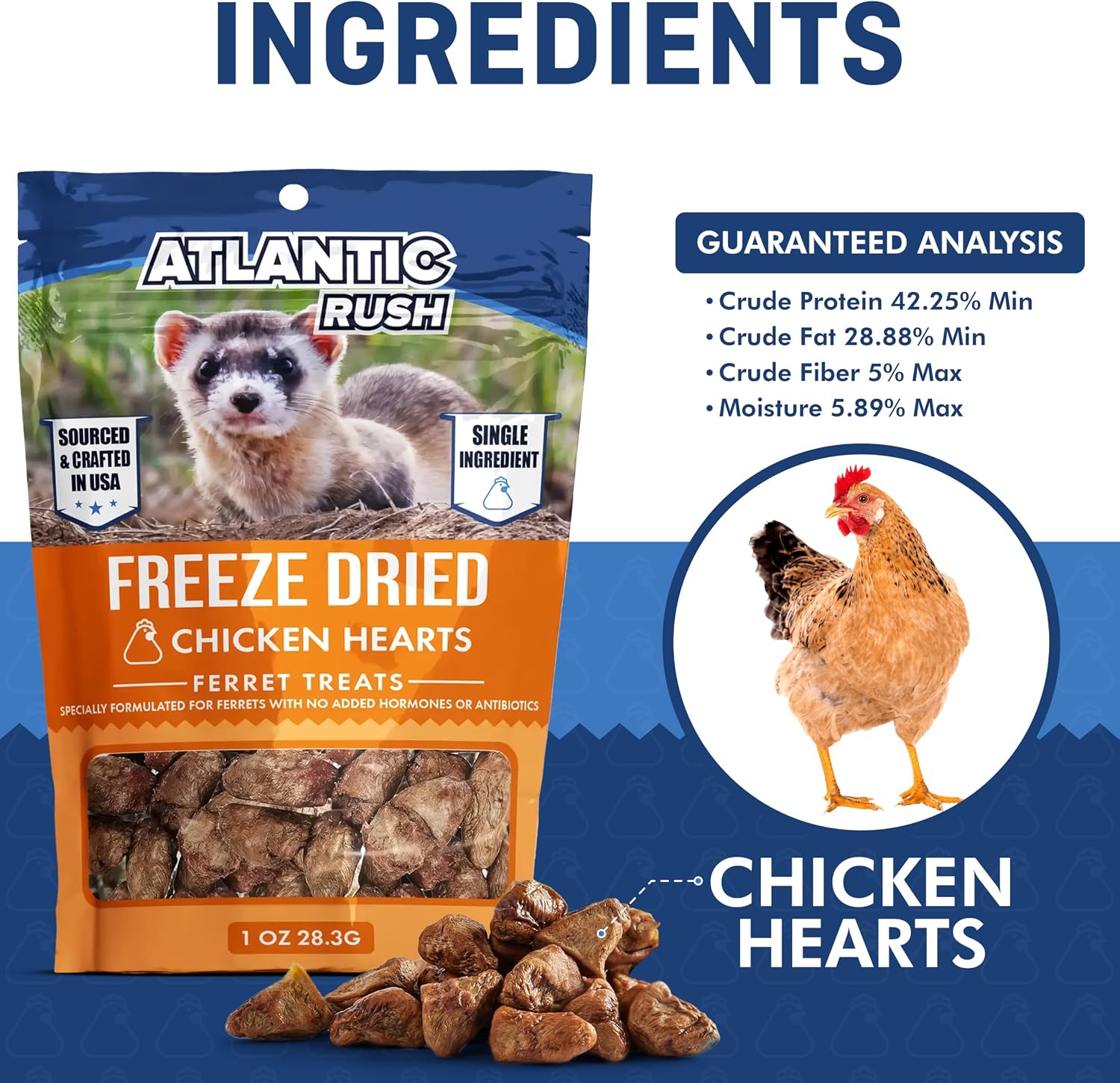 ThePamperedFerret natural raw small animal treats resealable bag details