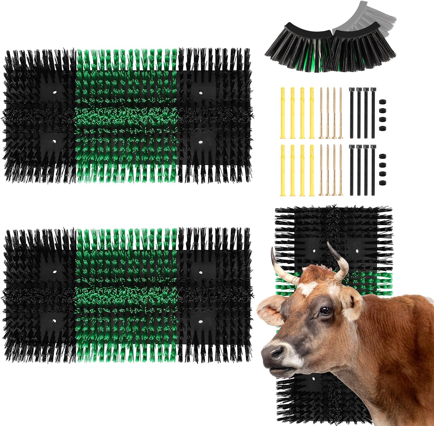 ZhuoÂ·LeLe Upgraded XL Livestock Scratching Brush front view