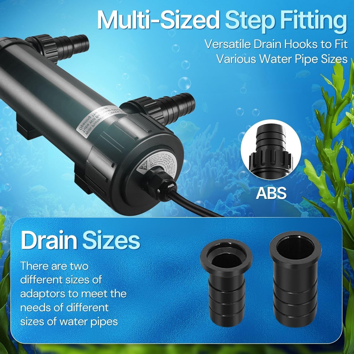 Flexzion 9W UV lamp installed inline with a pond filtration system