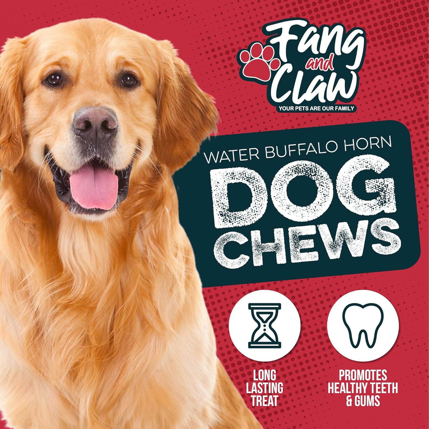 4 Pack Water Buffalo Horns for Dogs, Large 8 Inch - Natural Antler & Rawhide Bone Alternative for Aggressive Chewers, Long Lasting Single-Source Grass-Fed Dog Chew - Image 3