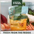Sliced Freshpet humanely raised chicken dog food roll