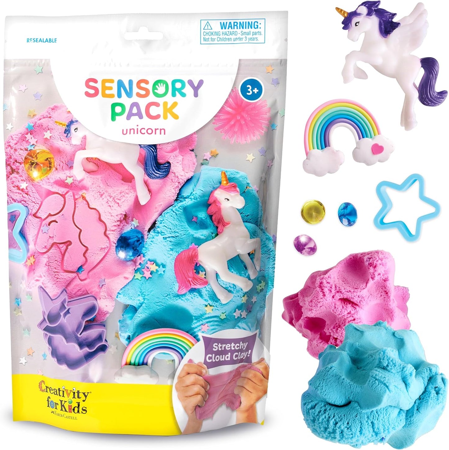 Creativity for Kids Unicorn Sensory Pack front view with packaging