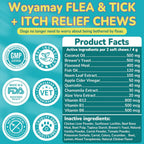 Woyamay imported premium dog allergy and pest defense chewables close up view