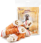 Pawmate Dog Treats Large Breed, Chicken Wrapped Rawhide Donut Rings, Rawhide Dog Chews Long Lasting, Grain Free Training Snacks with Taurine for Medium Large Dogs, 4 Counts - Image 13