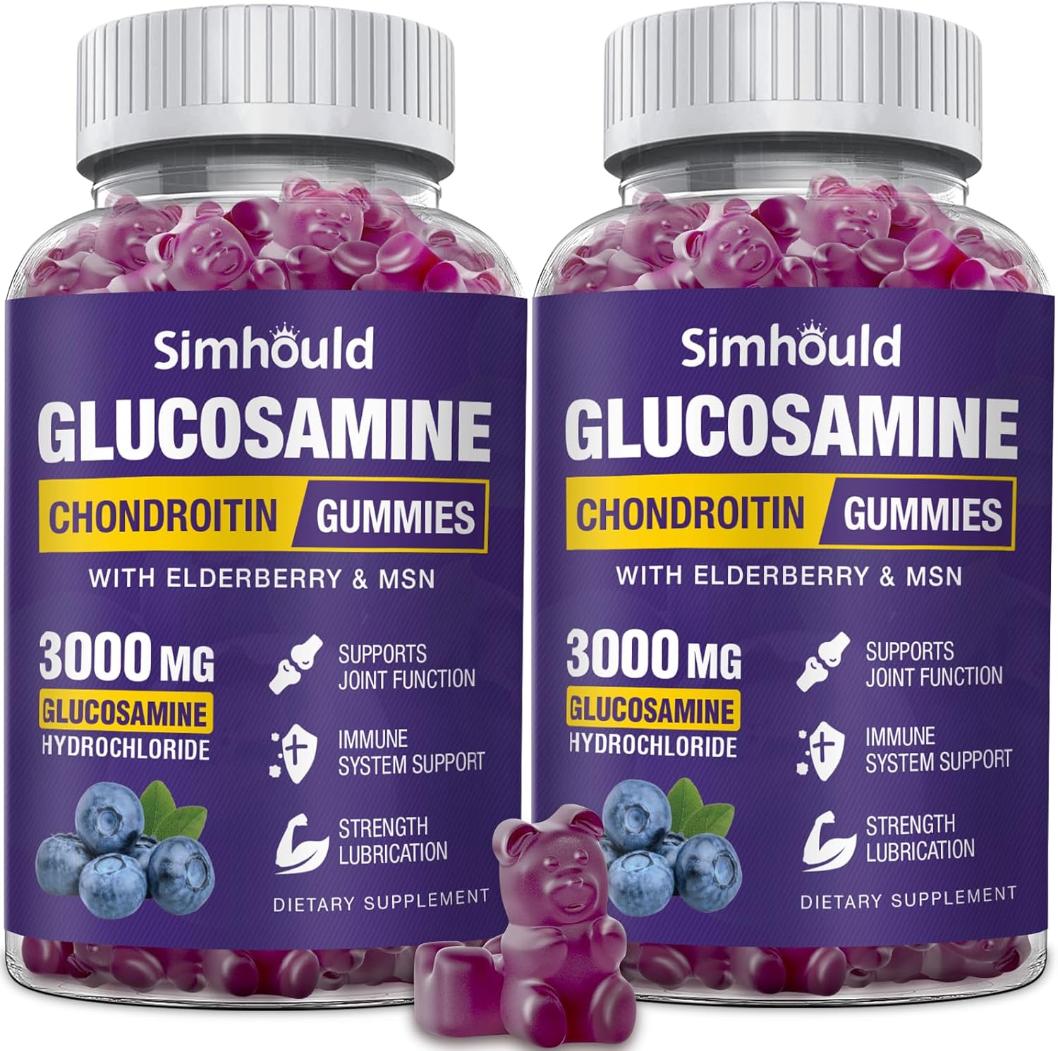 Simhould Glucosamine Chondroitin Gummies 2 Packs front view