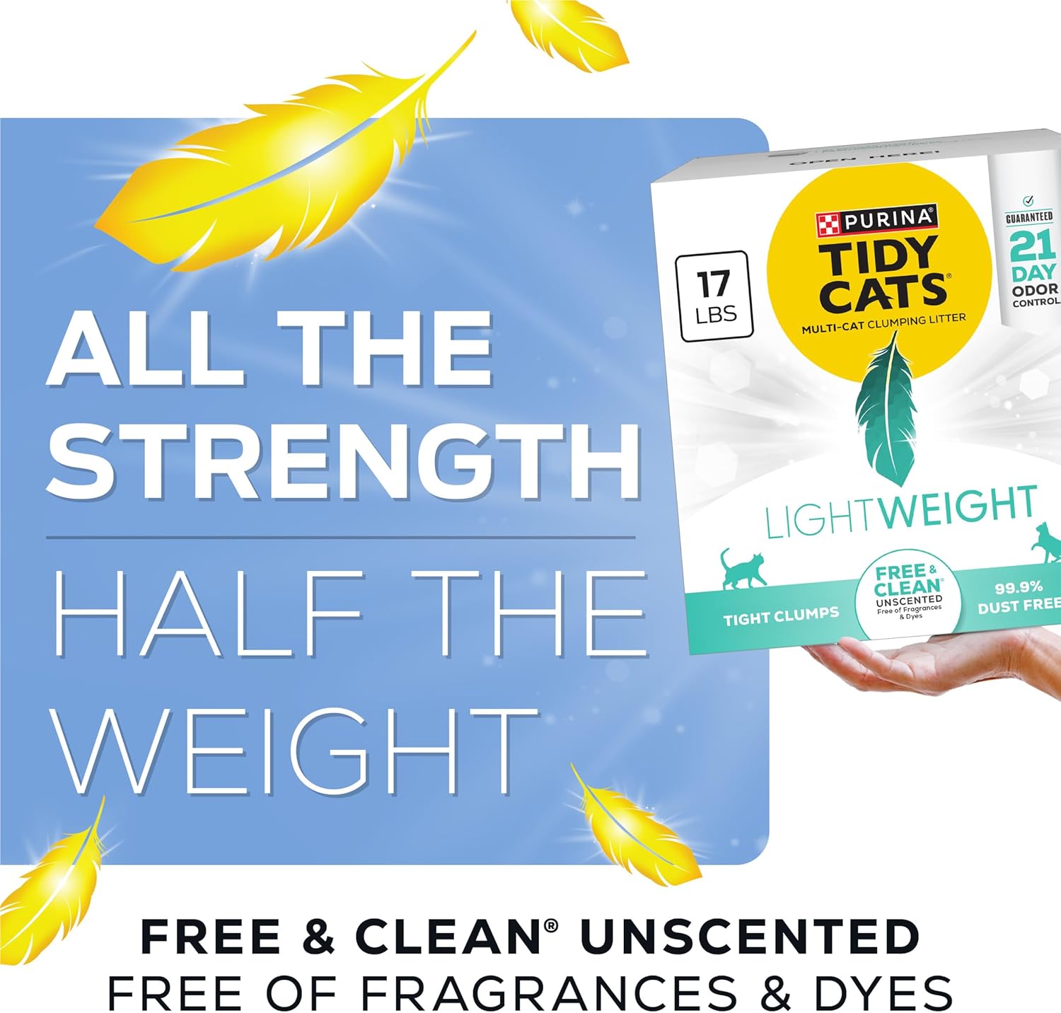 Close up of Purina Tidy Cats unscented clumping litter texture