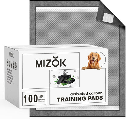 MIZOK Pee Pads for Dogs 28x34in Charcoal Dog Pads Extra Large, Super Absorbent Odor Eliminating Leak-Proof, Dog Pee Pads with Activated Carbon for Large Breeds, Disposable (40 Count) - Image 9