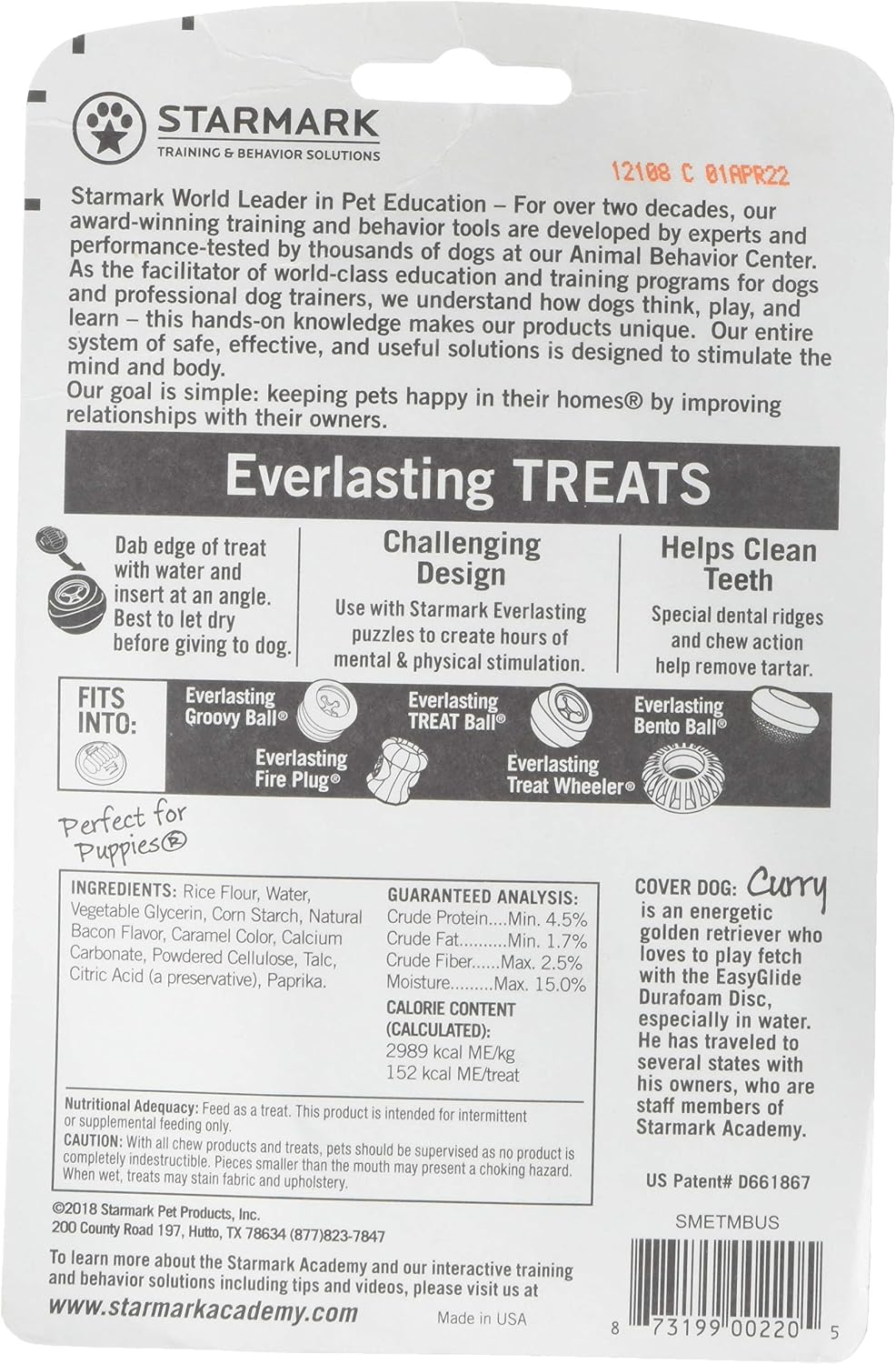 Medium bacon flavored dog treat with dental ridges