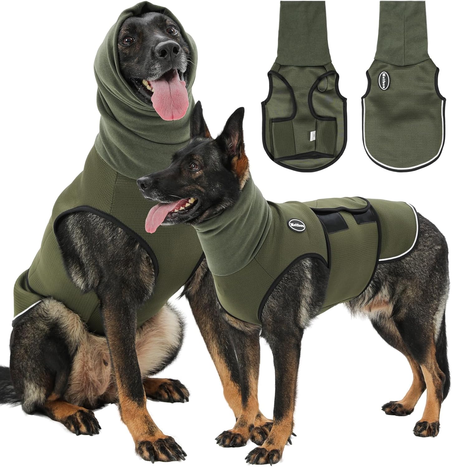 Meifsou pet calming shirt packaging and product details