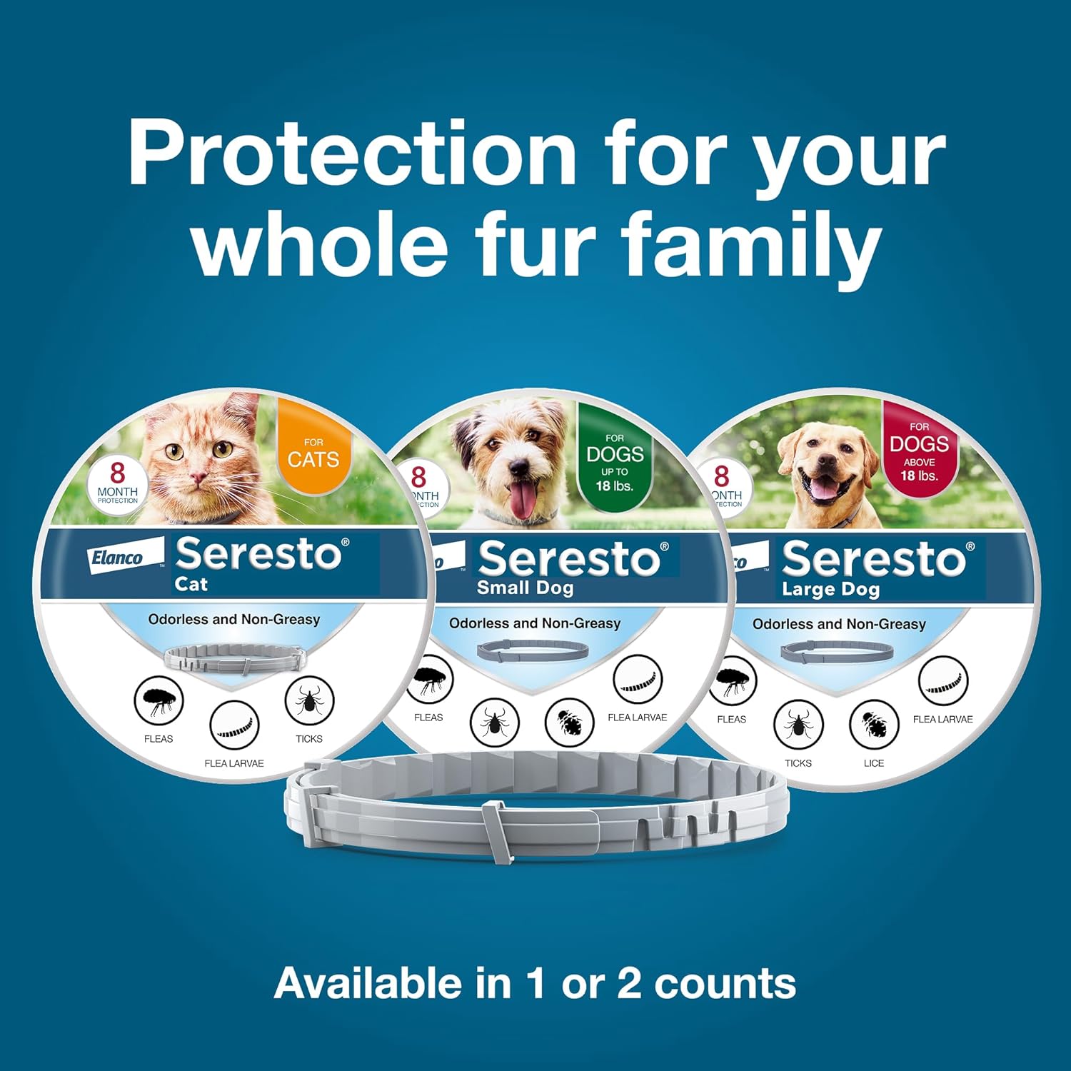Seresto odorless and non-greasy collar for cats