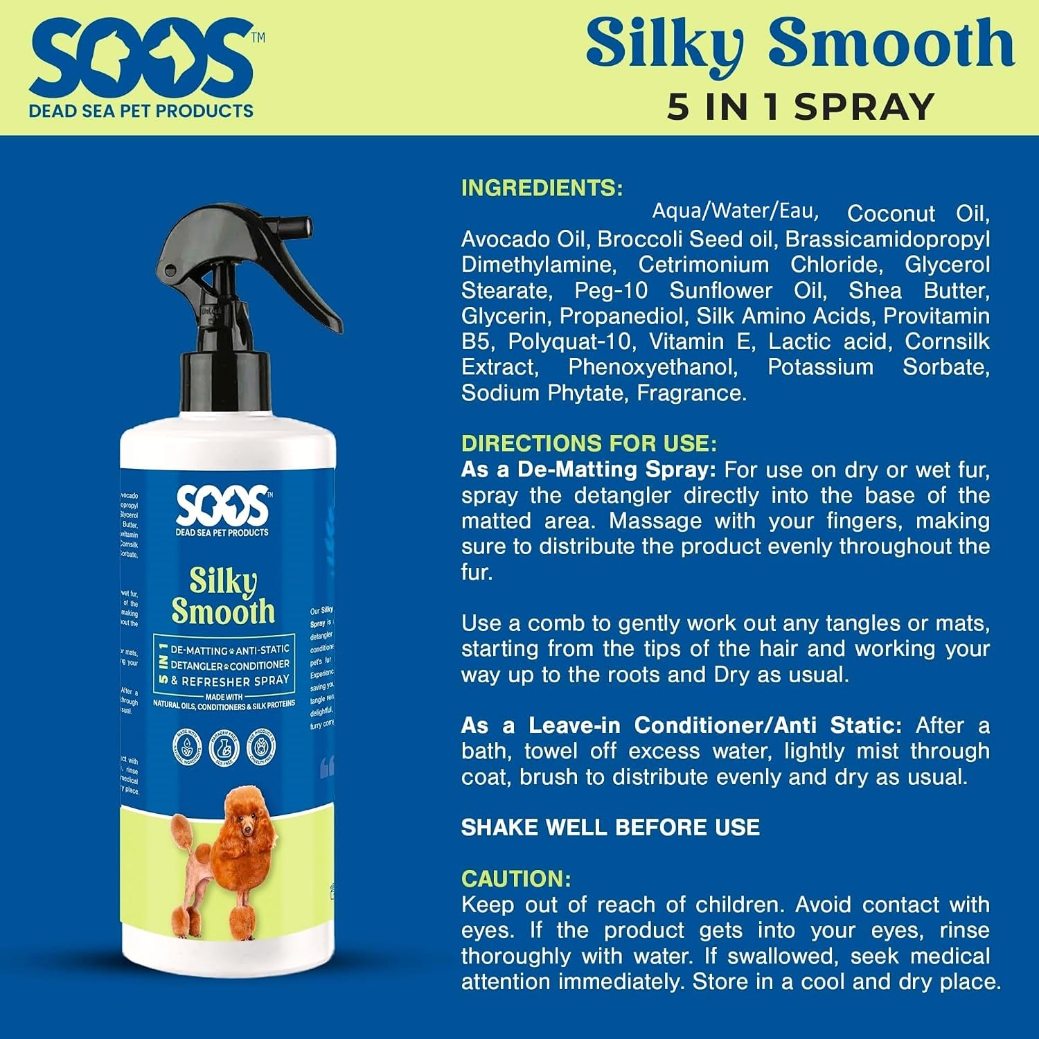 Premium imported pet hair smoothing treatment bottle packaging