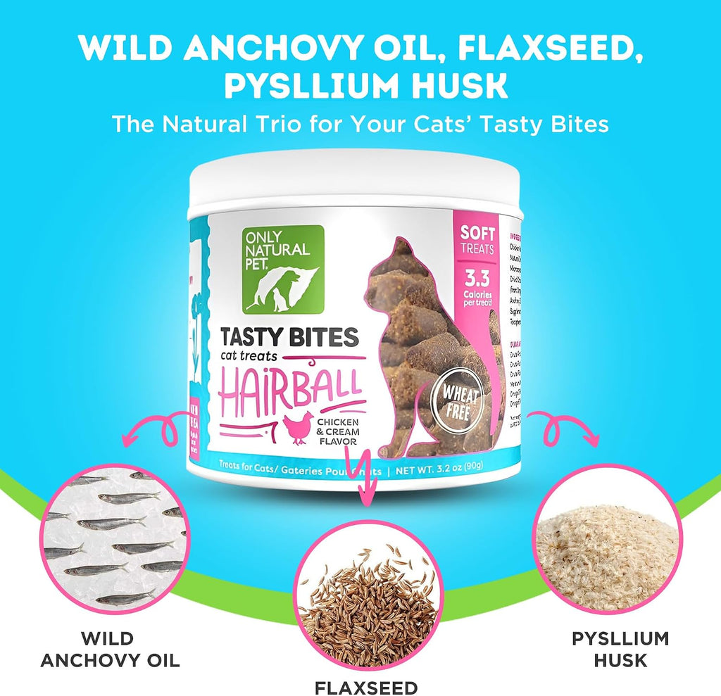 Only Natural Pet Hairball Care Soft Chews texture and shape