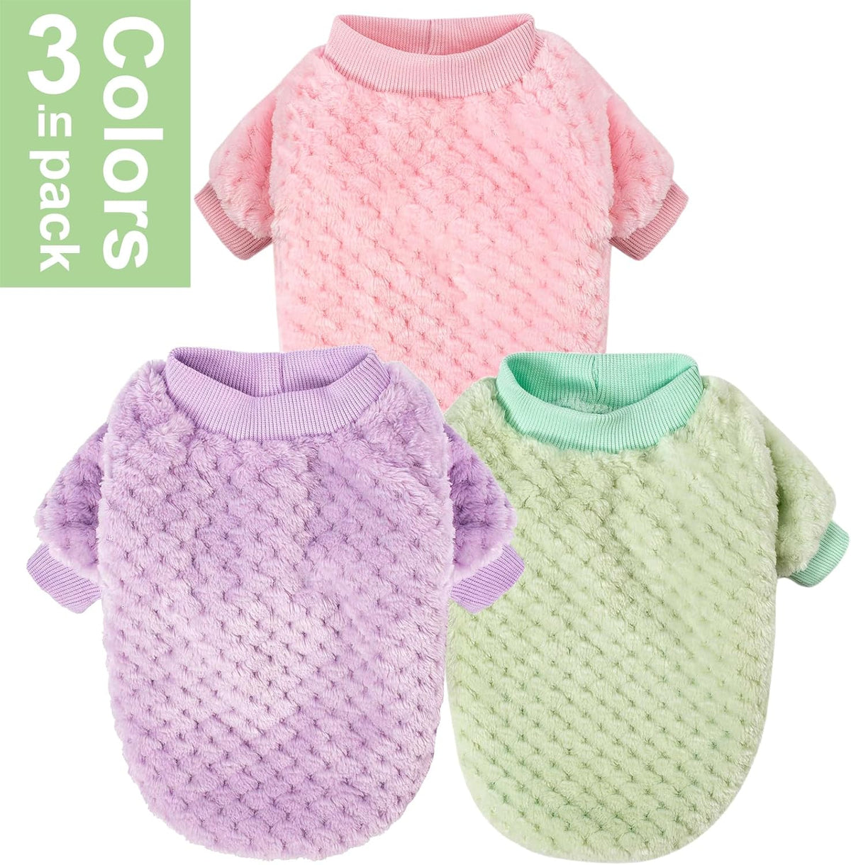 POMIU small pet winter clothes pack of 3 premium imported dog jumpers.