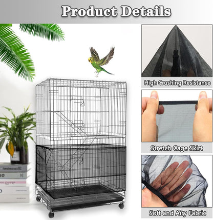 Universal birdcage skirt guard elastic band close up