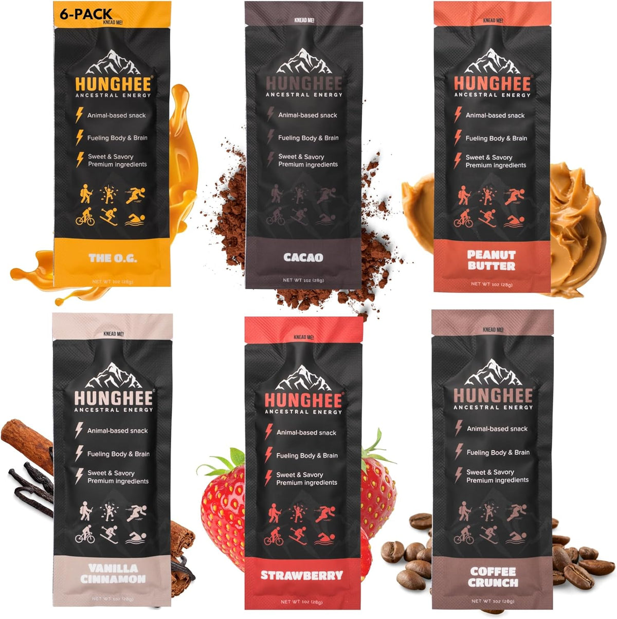 Hunghee Ancestral Energy Variety 6 Pack front view energy snack