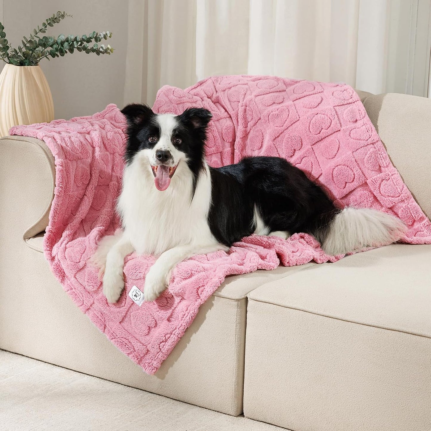 Luciphia Small Dog Blanket Washable Pet Bed Cover Soft Fluffy Puppy Blanket with Premium Fleece 300GSM Cozy Calming Cat Blankets for Indoor Cats Pink 30x20 inch - Image 9