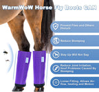 WARMWOW breathable mesh horse leggings purple color product shot.