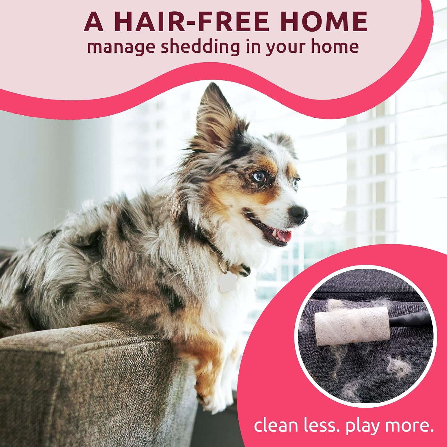 Pat Your Pet Deshedding Brush - Double-Sided Undercoat Rake for Dogs & Cats - Shedding Comb and Dematting Tool for Grooming, Extra Wide (Pink) - Image 8