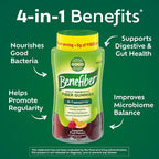 Benefiber fruit flavored gummies bottle back label