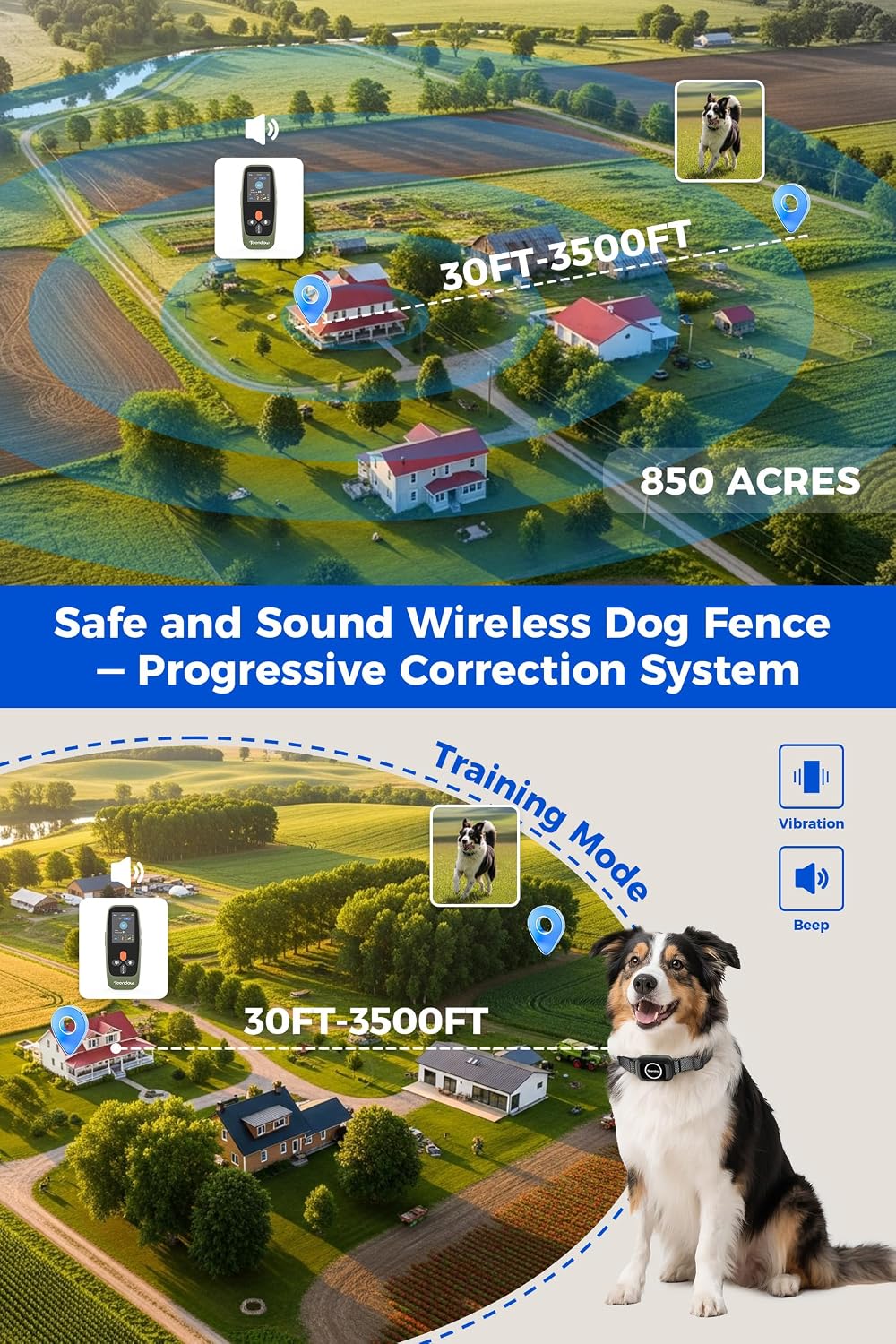 Teendow T800 Pro pet training device showing high definition TFT color interface