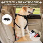 Two pack adjustable dog car seatbelt leash black