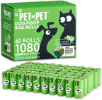 Pet N Pet 1080 Counts Black Poop Bags for Dogs, 41% Plant Based & 59% PE Extra Thick Dog Poop Bags Rolls, 9" x 13", Unscented Pet Waste Bag - Image 9