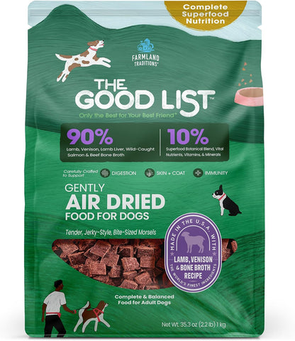 Farmland Traditions The Good List Air-Dried Dog Food, Premium Beef & Bone Broth for Dogs, Protein Rich & Grain-Free Nutrition, 1 Pound Bag - Image 15