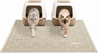 Yimobra Cat Litter Mat, Easy Clean Trapping PVC Mat with Waterproof Backing and Non Slip Bottom, Scatter Control Pad for Litter Box, 24"x20", Grey - Image 12