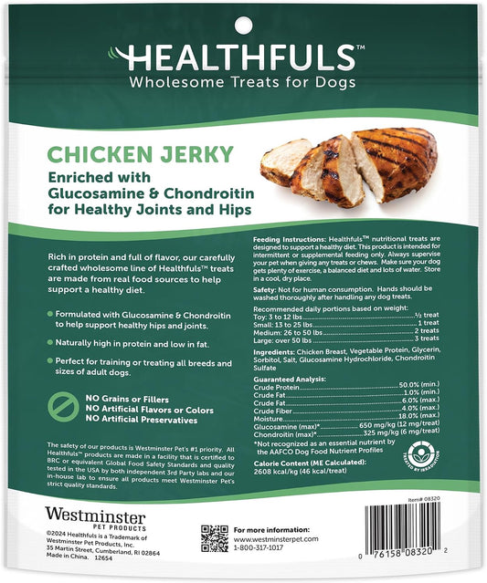 Close up of Healthfuls Chicken Jerky treats texture