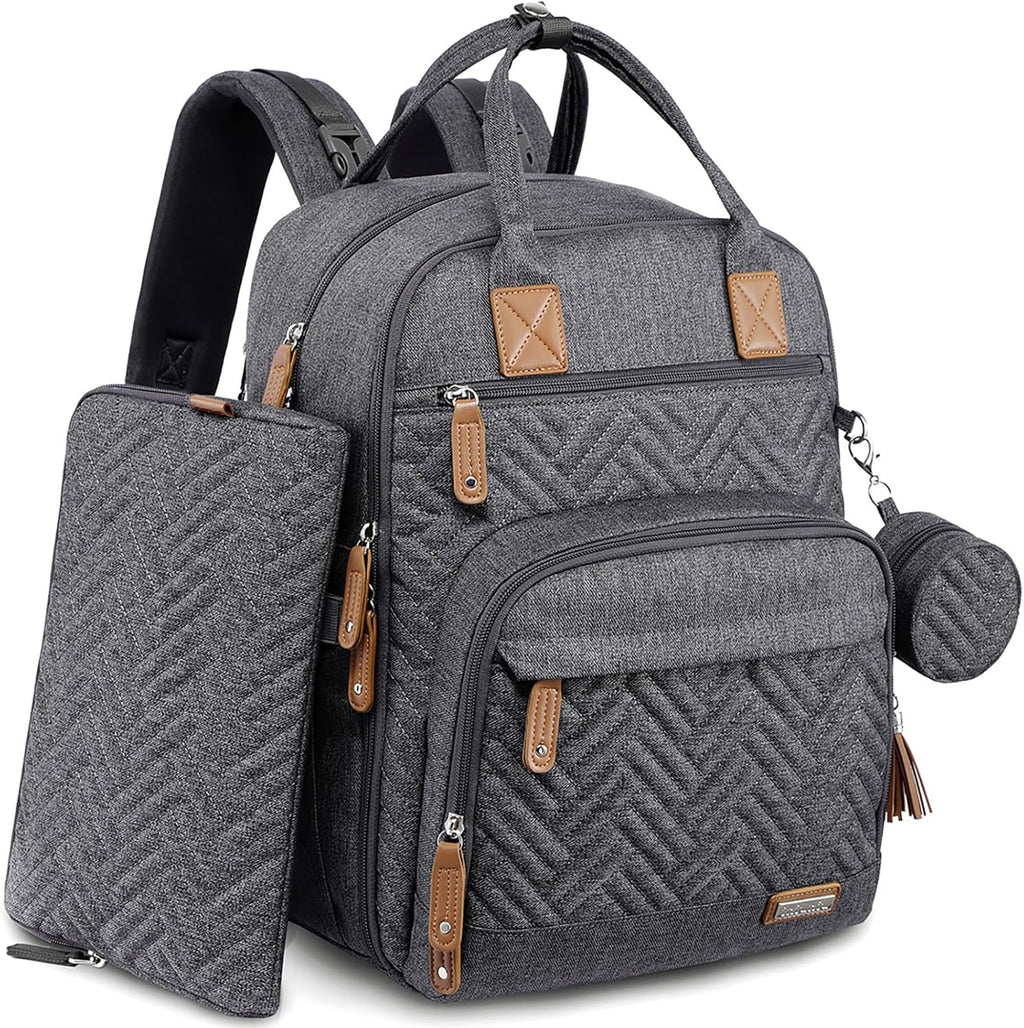 Iniuniu diaper bag backpack front view showcasing large capacity design