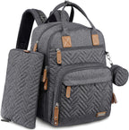 Iniuniu diaper bag backpack front view showcasing large capacity design