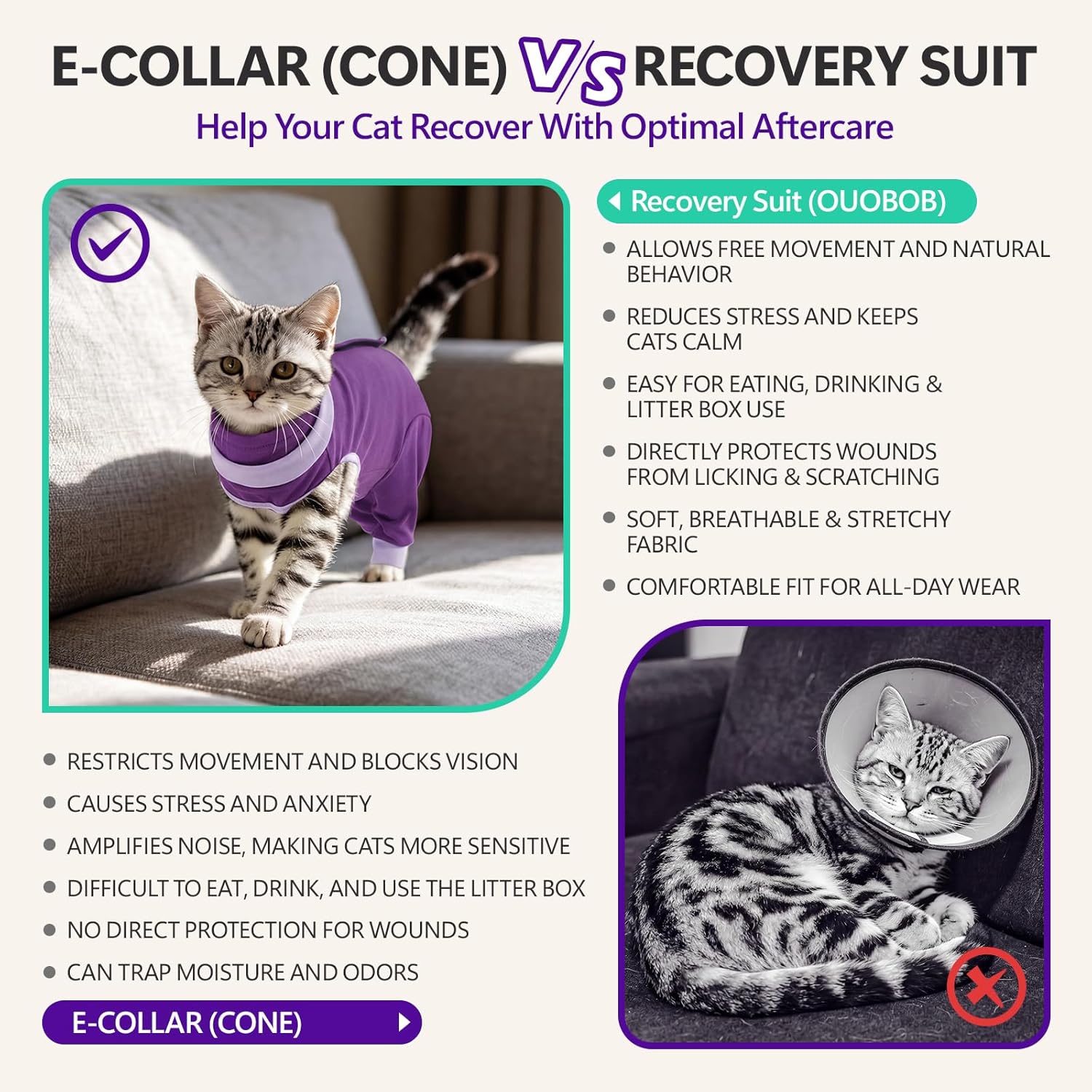 Soft cotton spandex cat surgical suit detail view