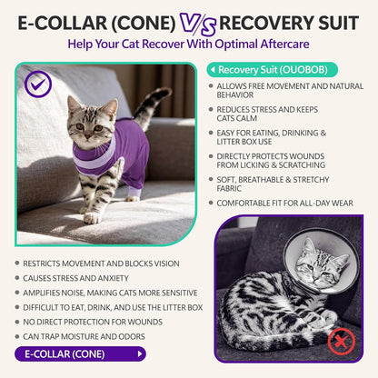 Soft cotton spandex cat surgical suit detail view