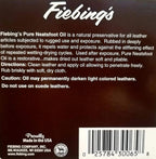 Gallon container of natural leather preservative showing product label