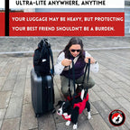Folded Fido Pro emergency dog carrier in a person's hand