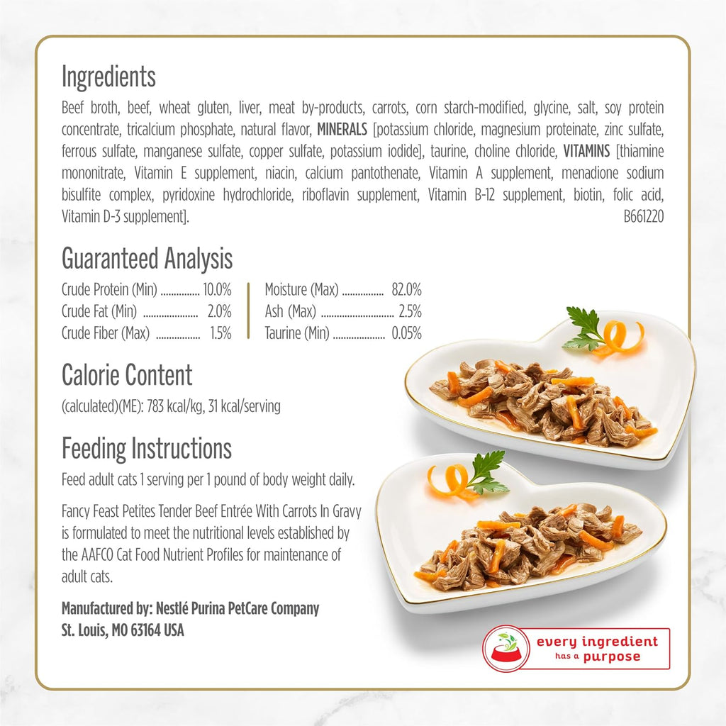 Purina Fancy Feast Petites gourmet wet cat food tray