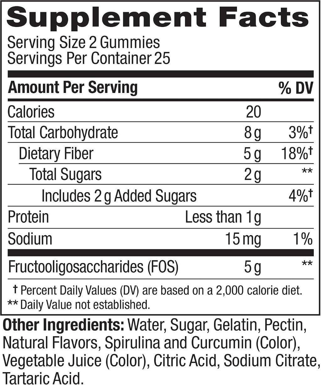 Olly Fiber Gummy Rings authentic USA import packaging