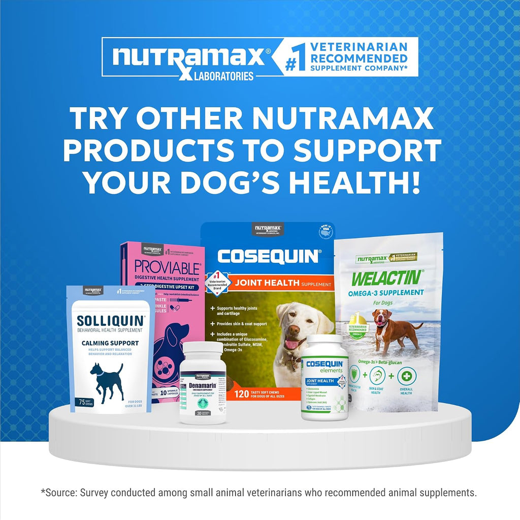 Back view of Nutramax Cosequin Elements bottle with usage instructions