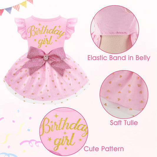 BAOBICUTE pink princess dog outfit side view imported puppy apparel